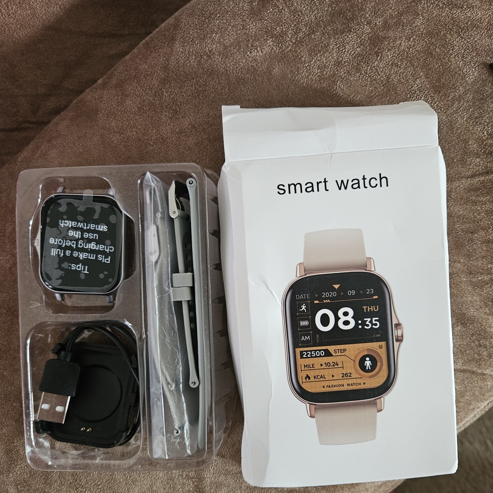 Silver and Black Smartwatch with Sleek Design. Brand NEW Never Used